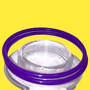 Two Thin Round Purple Plastic 3 3/8" Bangle Bracelets!